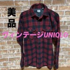 美品OLD UNIQLO フリースチェックシャツMサイズ