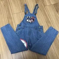 デニム　オーバーオール　Mサイズ　ミッキー　ミニー　可愛い