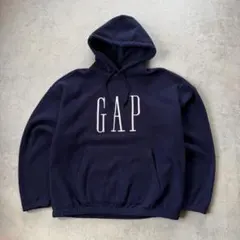 90s GAP ギャップ フードパーカー　デカロゴ　ナス紺 サイズ　M 90s GAP ギャップ フードパーカー デカロゴ ナス紺 サイズ M - メルカリ