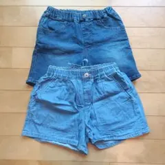 デニムショートパンツ 2点セット