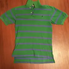 Polo by Ralph Lauren グリーン/パープル ストライプ ポロ