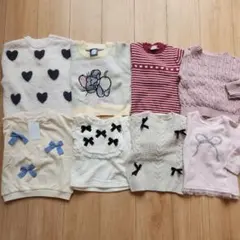 子供服　女の子　まとめ売り　8点冬物　85～90センチ