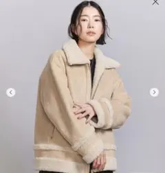 美品！ムートンライク ボア リバーシブル ブルゾン