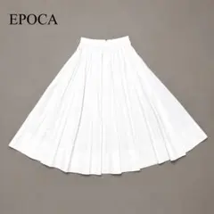 EPOCA エポカ プリーツ フレアスカート ホワイト ポリエステル 日本製38のサムネイル