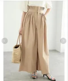 試着のみ　Te chichi ウエストタックデザインワイドパンツ