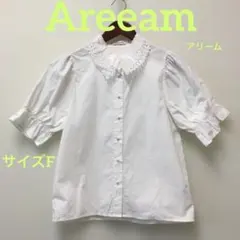 Areeamアリーム　レディースレース襟付きブラウス　サイズFのサムネイル