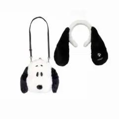 【USJ限定】スヌーピーフェイスショルダーバッグ＆スヌーピーカチューシャセット