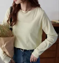 Discoat フロッキーメッシュロングスリーブ レモンイエロー