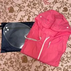 レインコート ポンチョ　収納袋　透明ツバ　フード付き　XL 新品