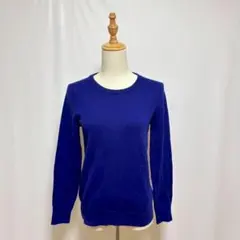 ★UNIQLO 유니클로 캐시미어 100% 크루넥 니트 스웨터 M 푸른 보라색