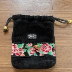 セール中✨即購入⭕️FEILER フェイラー　ポーチ 小物入れ 巾着 黒　花