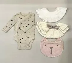 【4点】GAP ベビー服　0-3month ボディスーツ　スタイ付き