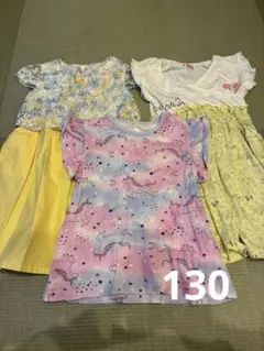 ワンピース 2枚＆Tシャツ1枚　3点セット　130