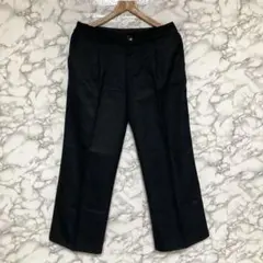 UNIQLO ユニクロ　（W70）　スラックス　ワイドシルエット　裏地付　黒