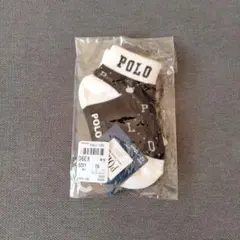 POLO ベビー靴下 白/黒