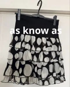 as know as ティアードミニスカート ドット柄のサムネイル