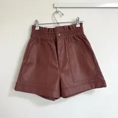 【ZARA】レザーショートパンツ