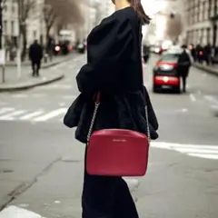 超美品✨マイケルコース　ショルダーバッグ　斜めがけ可　赤系