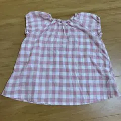 赤白チェック柄 トップス 女の子 90cm 良品計画 無印