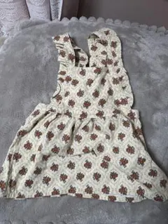 花柄フリルエプロンワンピース 90cm 女児 女の子 ベビー 幼児 赤ちゃん