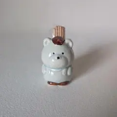 陶器製 クマの爪楊枝入れ ピックホルダー 置物 レトロ ファンシー キッチン雑貨