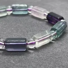 ⬛︎ フローライト デザインブレスレット 約8㎜ 天然石