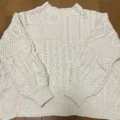 ✨Ungrid✨　試着のみ　アイボリー ケーブルニットセーター