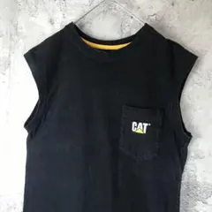 A4227古着　タンクトップ　紺　ノースリーブ　カットオフ　ナイキ　キッズ