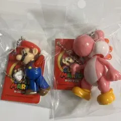 ピンクヨッシー　マリオ　キーホルダー　2種セット