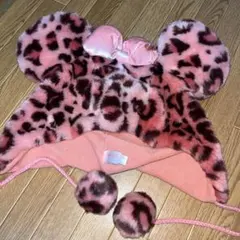 ディズニー　ヒョウ柄ファンキャップ