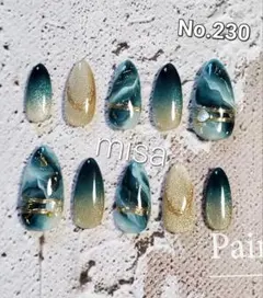 オーダー　ニュアンスネイル　ミラー　マグネットネイル　大理石　ネイルチップ