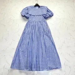 美品✨シスタージェーン ギンガムチェック ワンピース 2WAY 青 白 S