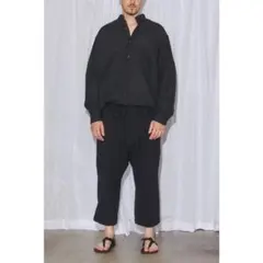 COMOLI コモリ ペタシャンテーパードパンツ 1 ブラック 黒