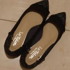 ルタロン ポインテッド カットオフ ツイードフラットシューズ