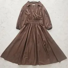 EPOCA エポカ コットンクロスシャツドレス ブラウン 40