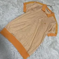Christian Dior ポロシャツ オレンジ S ボーダー Tシャツ