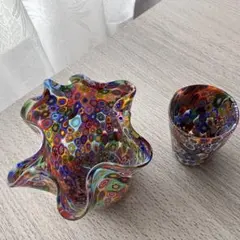 エルコーレモレッティ ベネチアングラス ムラノ ミルフィオリ ムラーノ