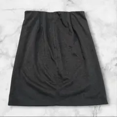 【マーキュリーデュオ】ミニスカート　ストレッチ　ウエストギャザー　黒無地　タイトのサムネイル