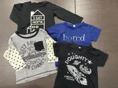 長袖 半袖 tシャツ 保育園着 4点セット 90