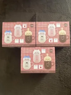 h*a様 【※新品】ちいかわ チルタイム 蓋付き マグカップ 全3種 コンプリー