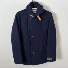 EDIFICE ネイビー　ウール　厚手　ジャケット　コート　重量あり