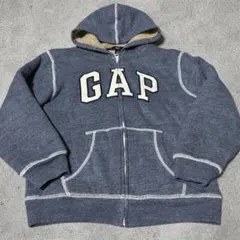 GAP ロゴ 裏ボア ジップアップパーカー Y2K 平成ギャル グランジ