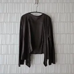 【最終価格】GIANNI LO GIUDICE イトキン ブラウン 麻長袖カーデのサムネイル
