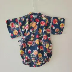 甚平 浴衣 ロンパース サイズ80 綿100%