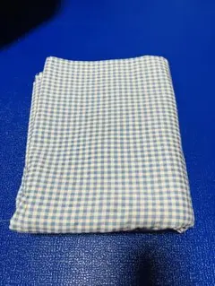 水色ギンガムチェック生地 4m 未使用