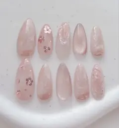 ネイルチップ Champagne Bloom