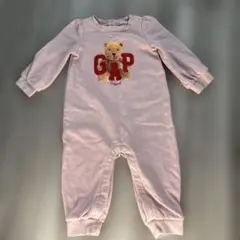 GAP ピンク クマ刺繍ロンパース 12-18month ～85