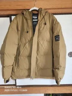 【値下げします】ベージュ 中綿入ジャケット フード付き防寒コート