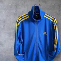 00s 万国旗タグ adidasトラックジャケット 青