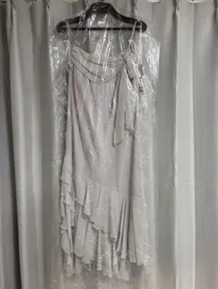 MAITRESSEフリル付きライトグレーキャミワンピース
